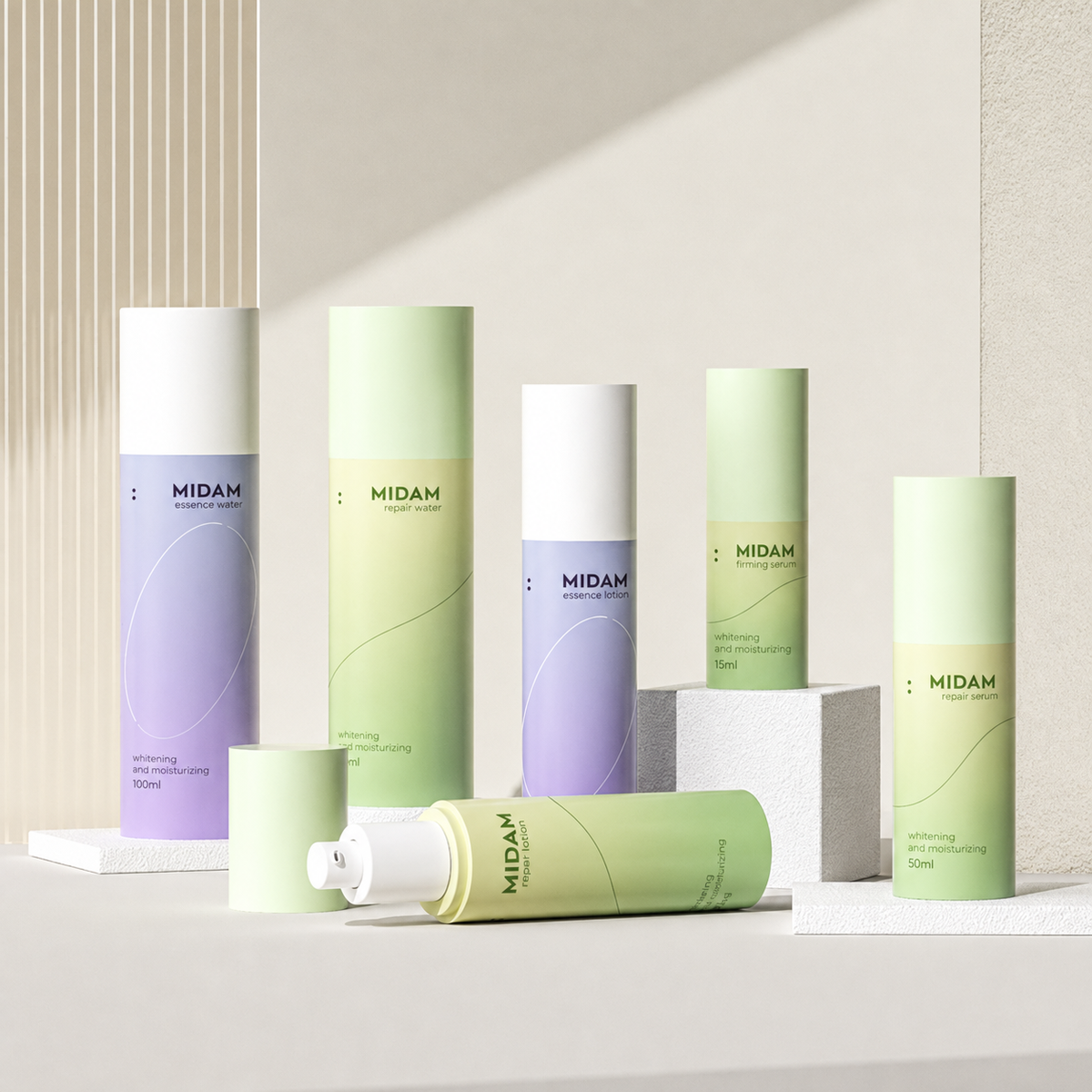 MB-0268 PP 올플라스틱 에어리스 스킨케어 용기 세트 15ml / 30ml / 40ml / 50ml / 80ml / 100ml