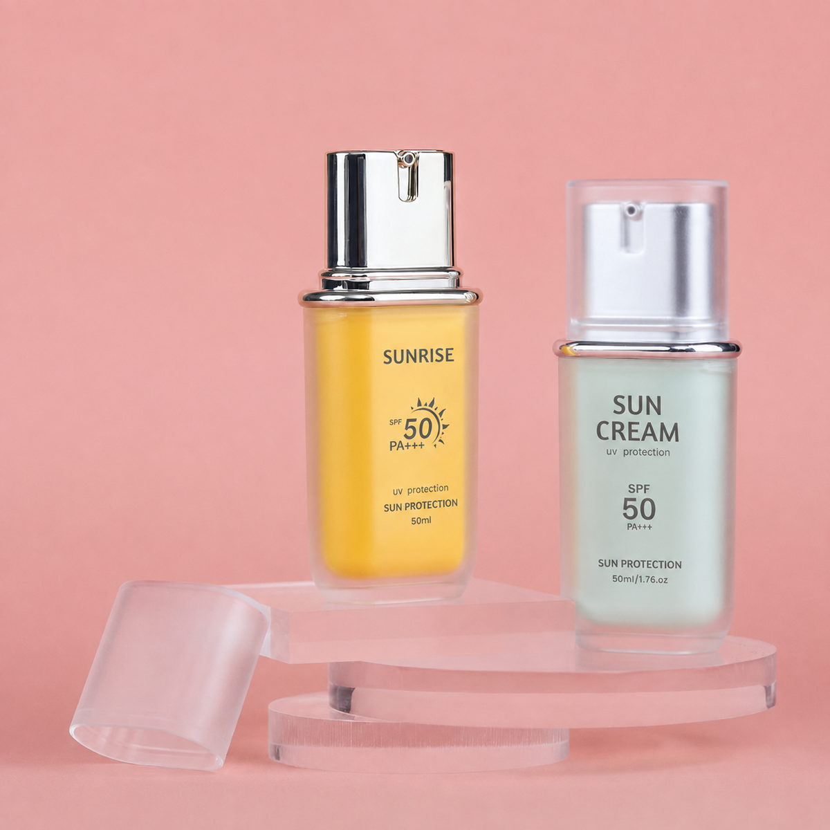 MB-0316 PS 이중 구조 선크림 펌프 용기 50ml