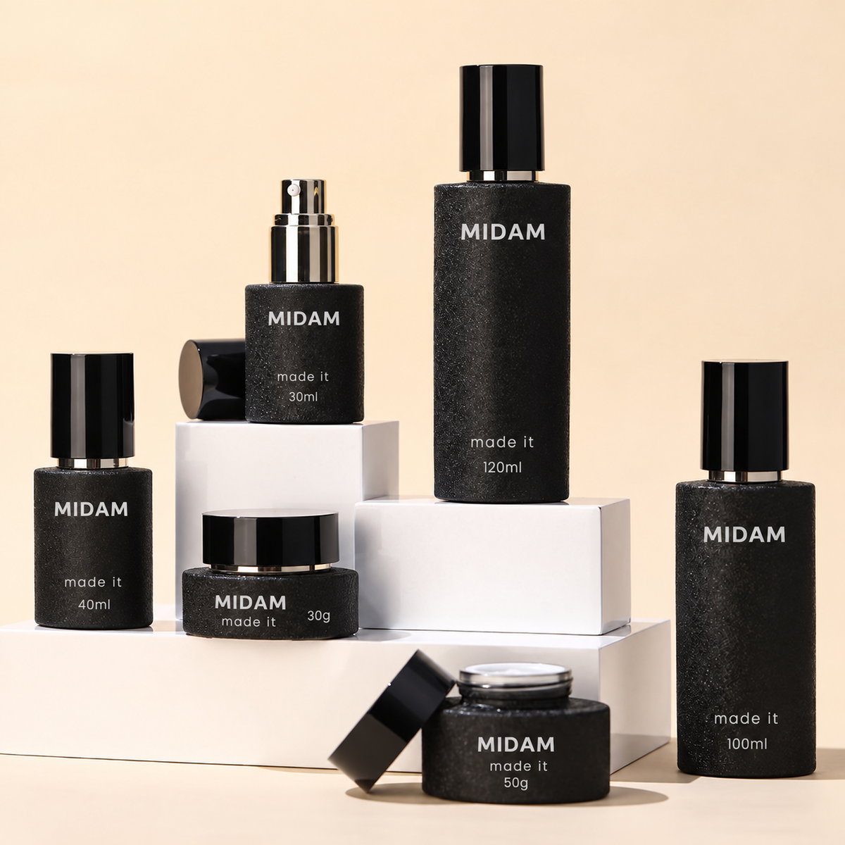 MB-0516 유리 아이스 텍스처 스킨케어 세트 용기 30g/50g/30ml/40ml/100ml/120ml