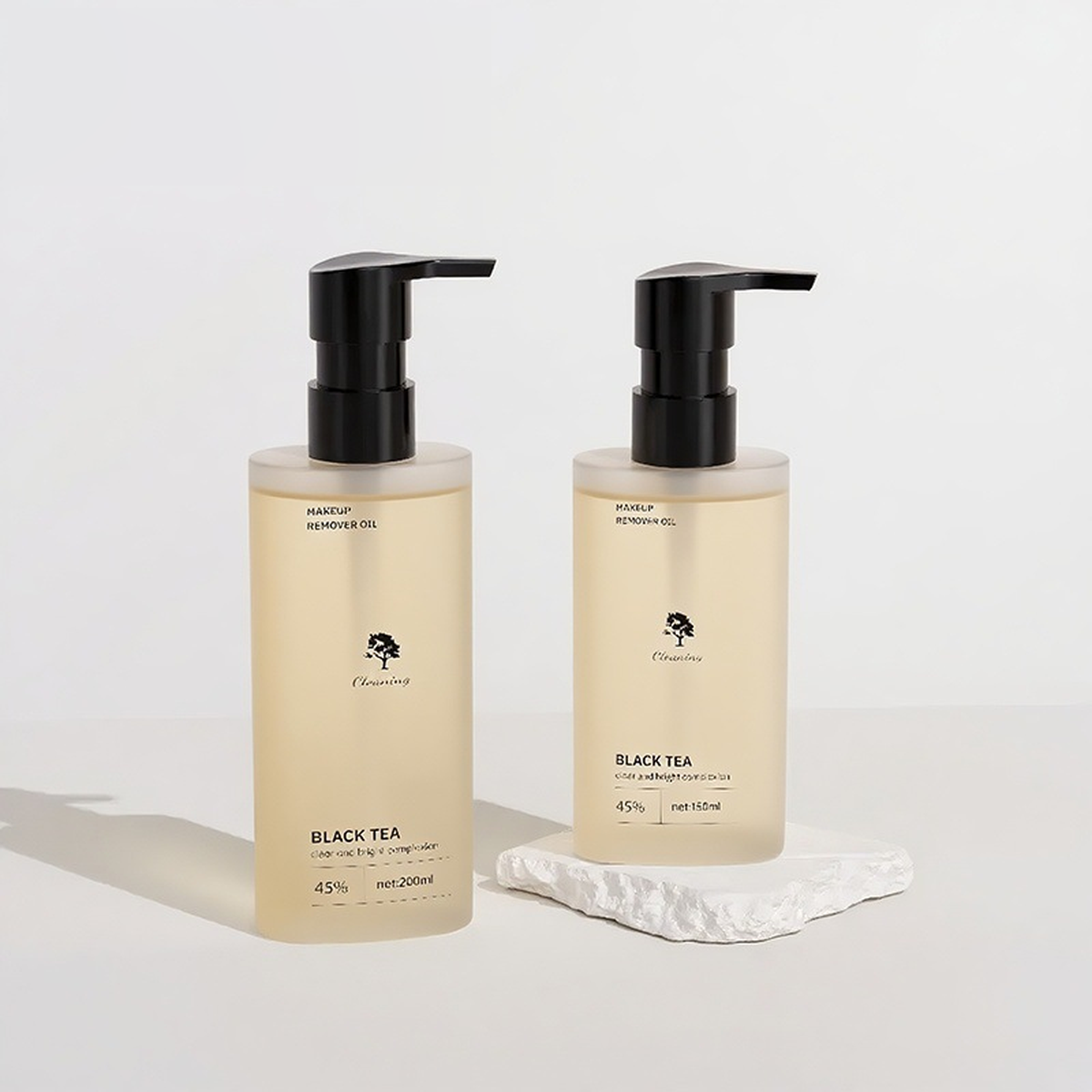 MB-0403 PETG 플랫 사각 오일 펌프 용기 150ml/200ml