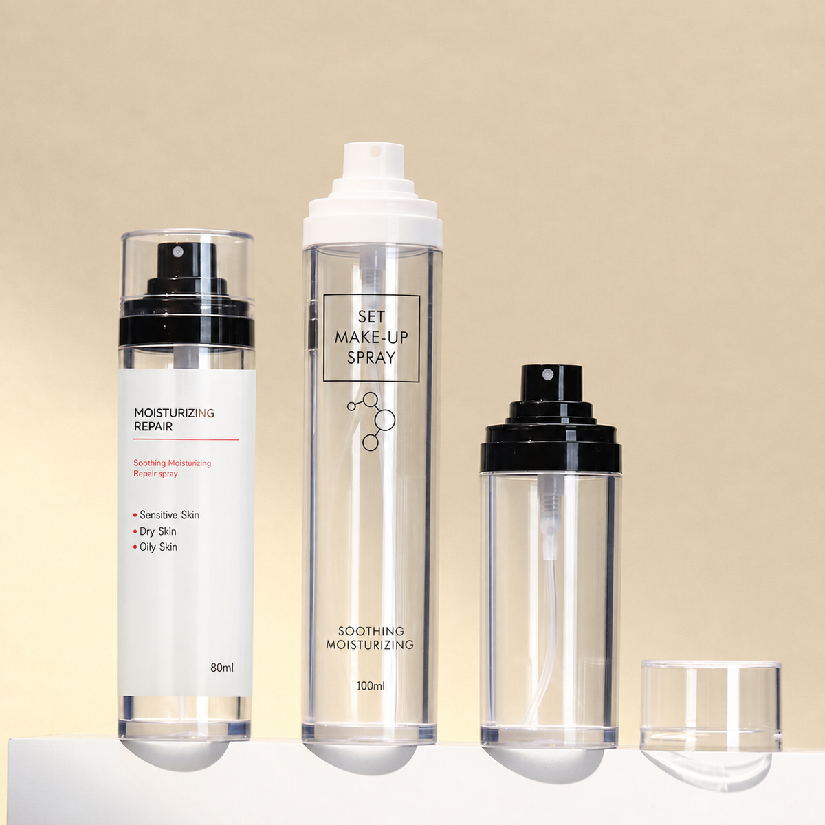 MB-0204 PETG 미스트 스프레이 용기 50ml/80ml/100ml