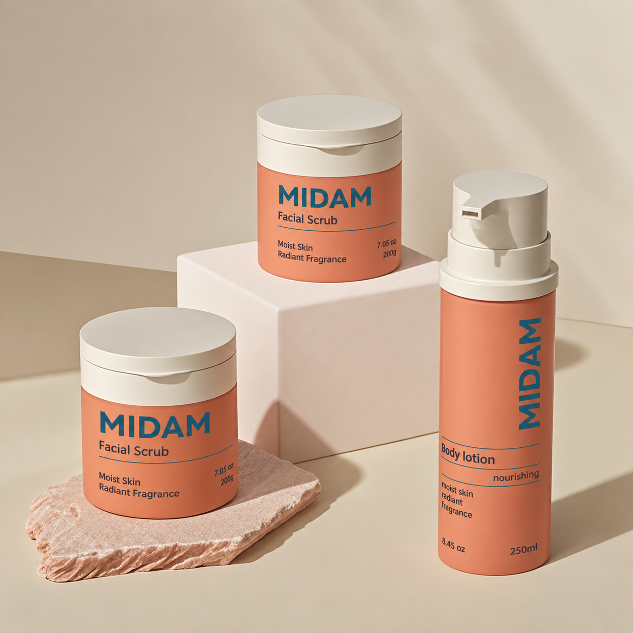 MB-0369 PETG·PP 펌프·플립탑 용기 세트 250ml / 100g / 150g / 200g