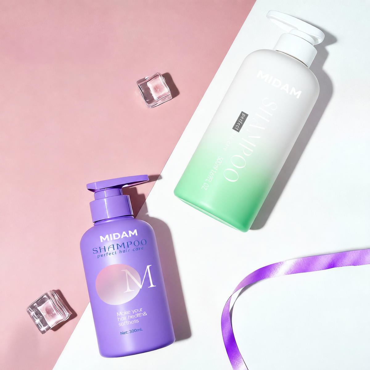 MB-0499 PETG 원형 어깨 샴푸·바디워시 펌프 용기 300ml/500ml