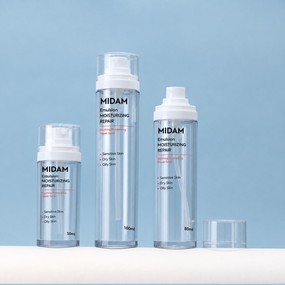 MB-0304 PETG 후벽 에어리스 펌프 용기 50ml/80ml/100ml