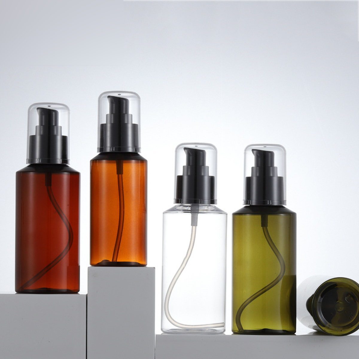 MB-0448 PETG 앰버·그린·투명 로션 펌프병 100ml/150ml