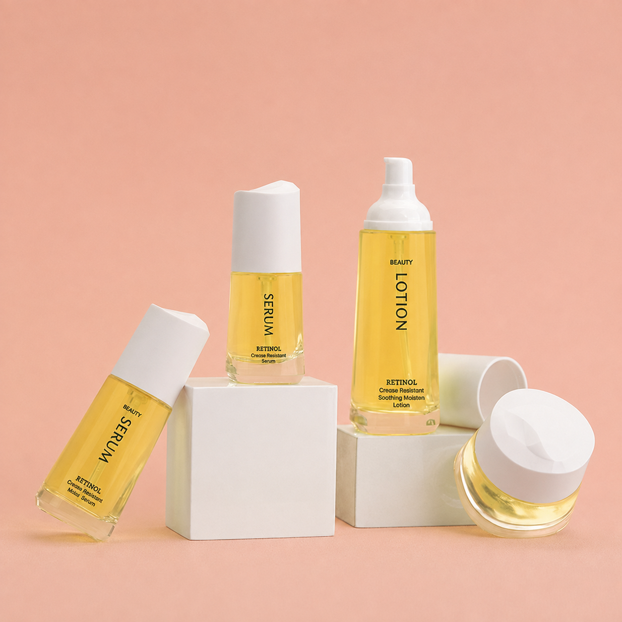 MB-0223 유리 에센스·로션 펌프 용기 세트 30ml / 50ml / 100ml / 50g