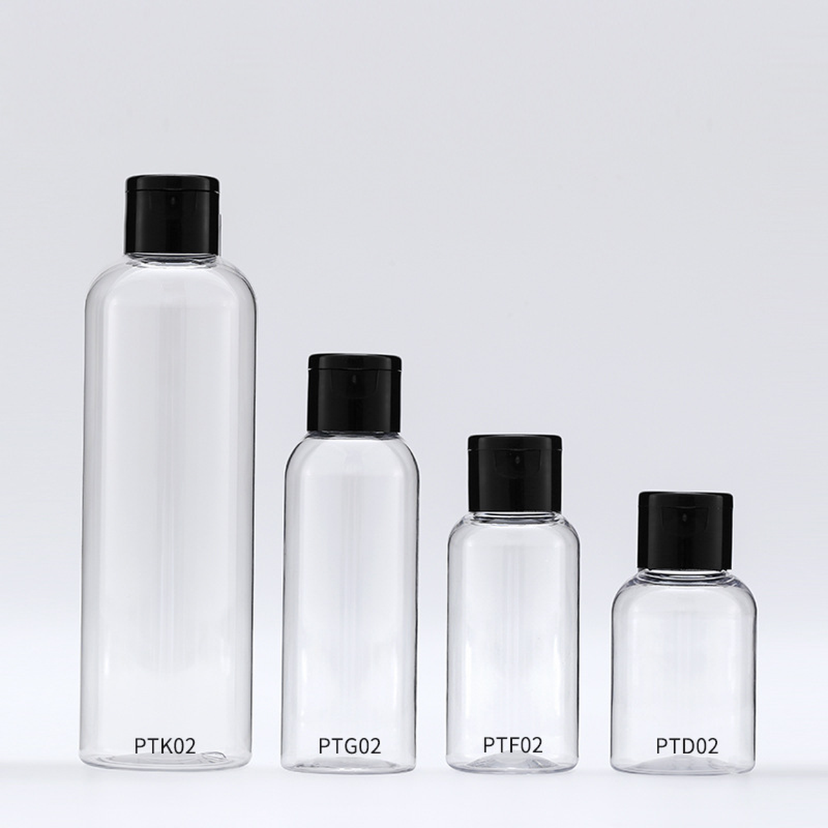 MB-0490 PETG 투명 플립 캡 토너 용기 50ml/75ml/100ml/250ml