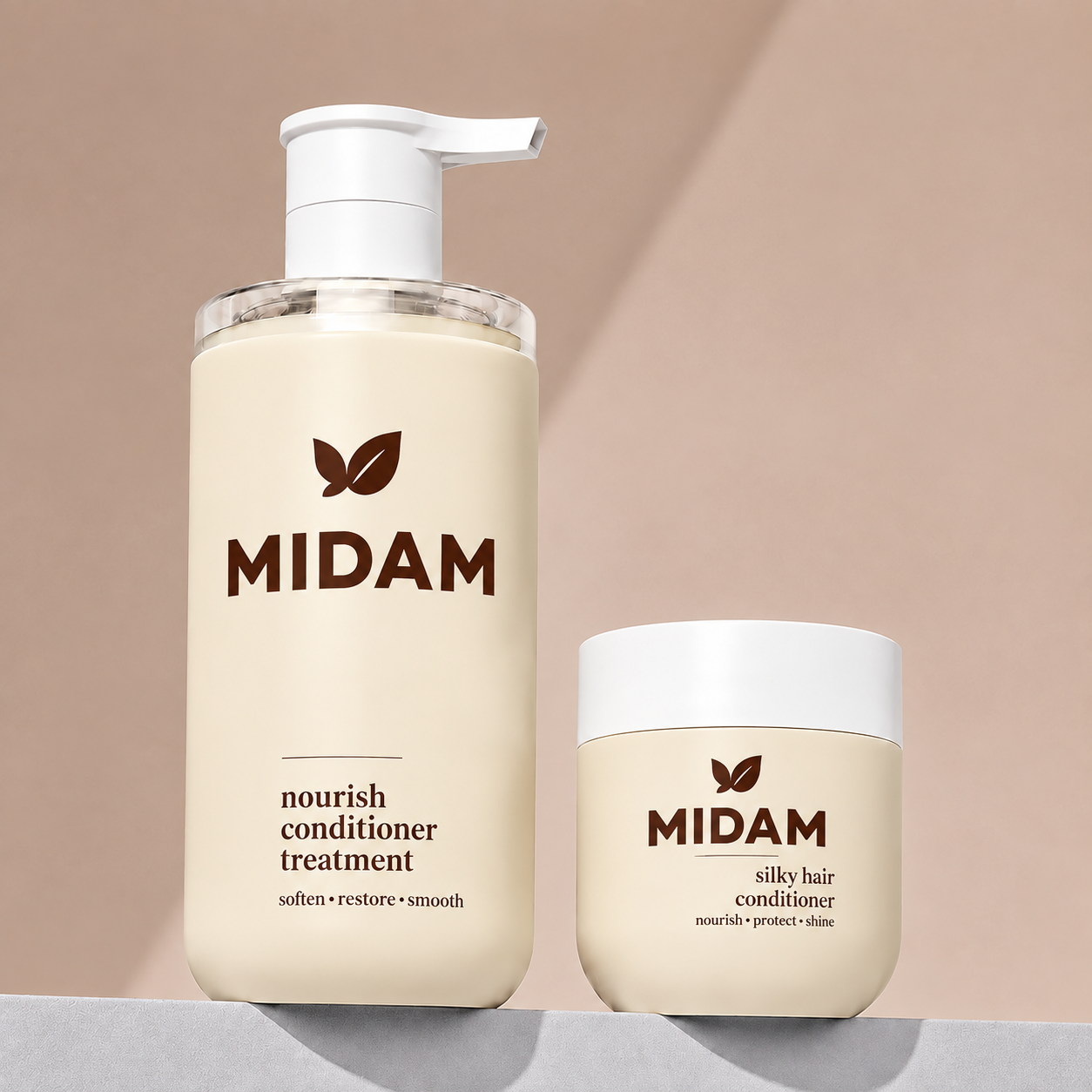 MB-0332 HDPE·PP 샴푸·헤어마스크 용기 세트 500ml/200g