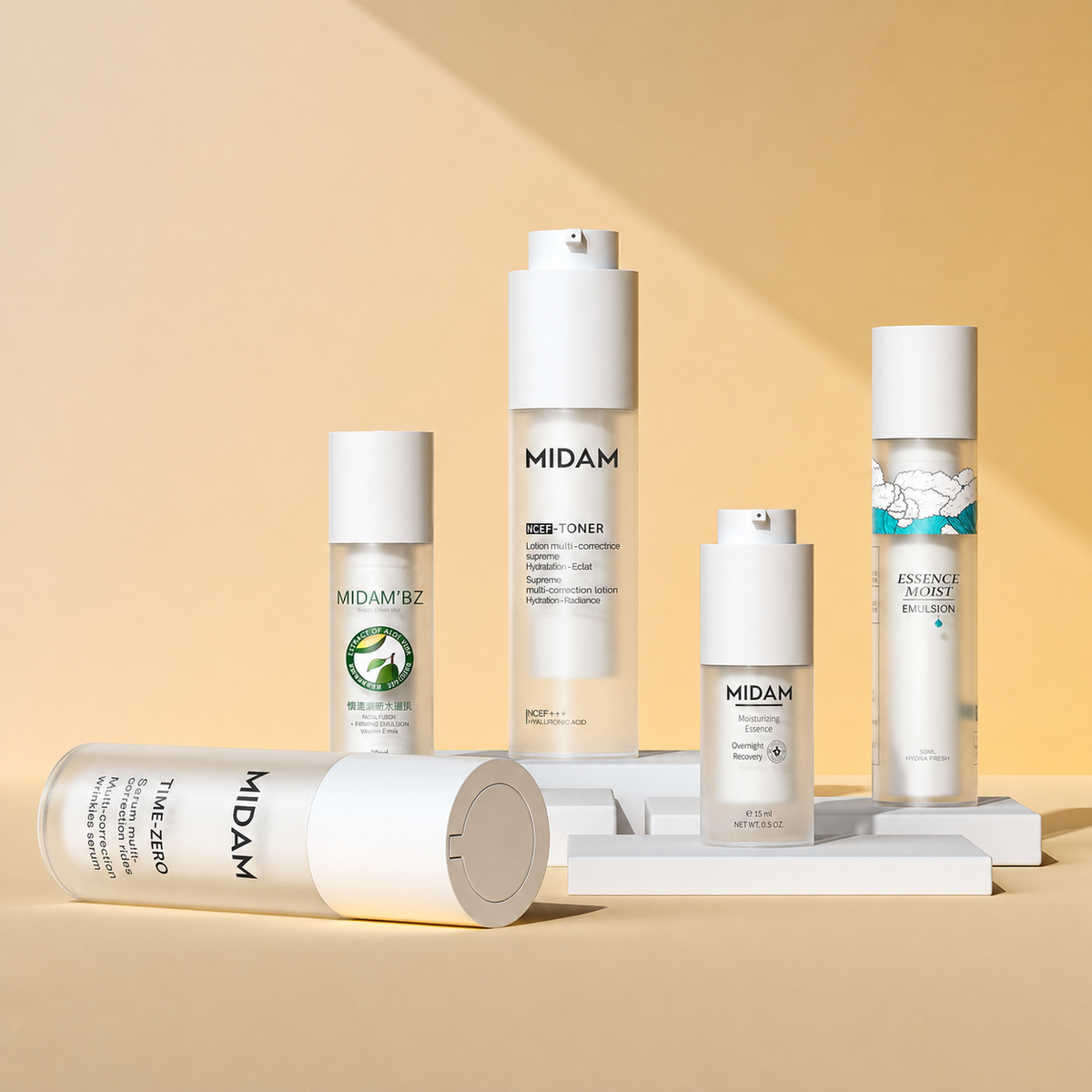 MB-0286 프로스티드 회전 에어리스 용기 15ml/30ml/50ml/80ml/100ml