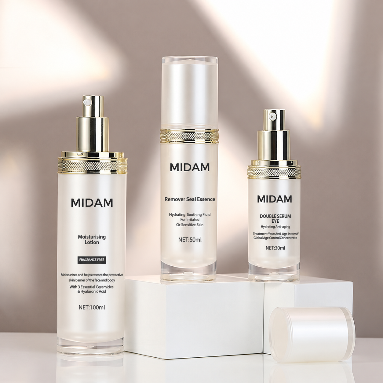 MB-0337 아크릴 진공 에센스 펌프 용기 30ml/50ml/120ml