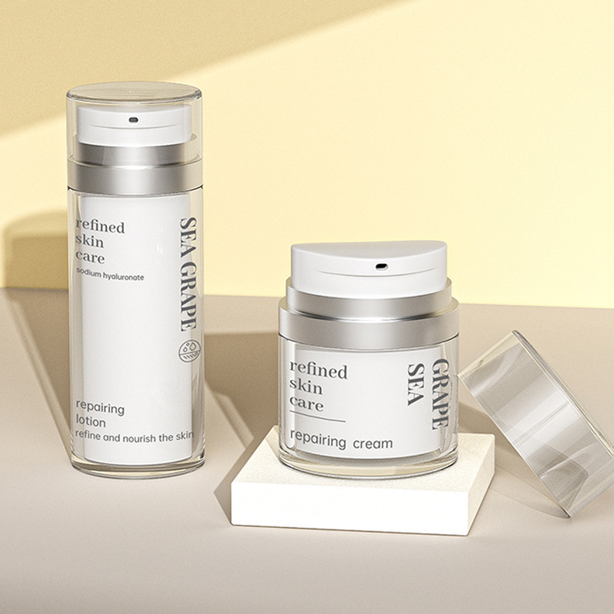MB-0528 PP 에어리스 스킨케어 세트 용기 50ml / 80ml / 120ml / 30g / 50g