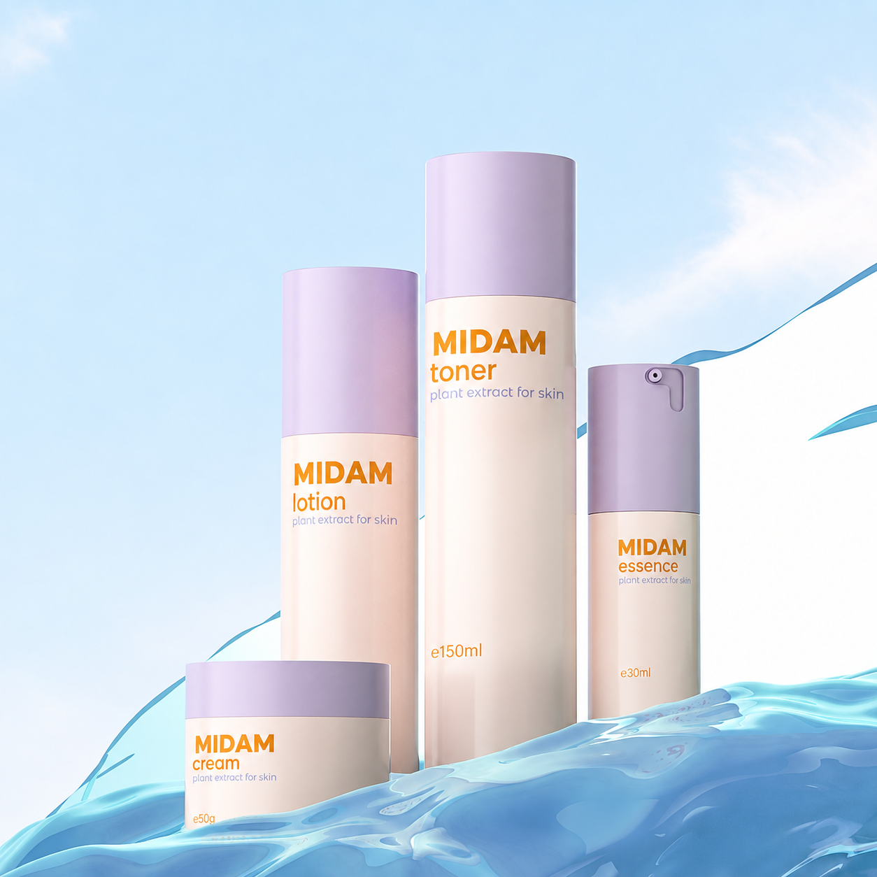 MB-0351 PETG 진공 스킨케어 용기 세트 50g/30ml/100ml