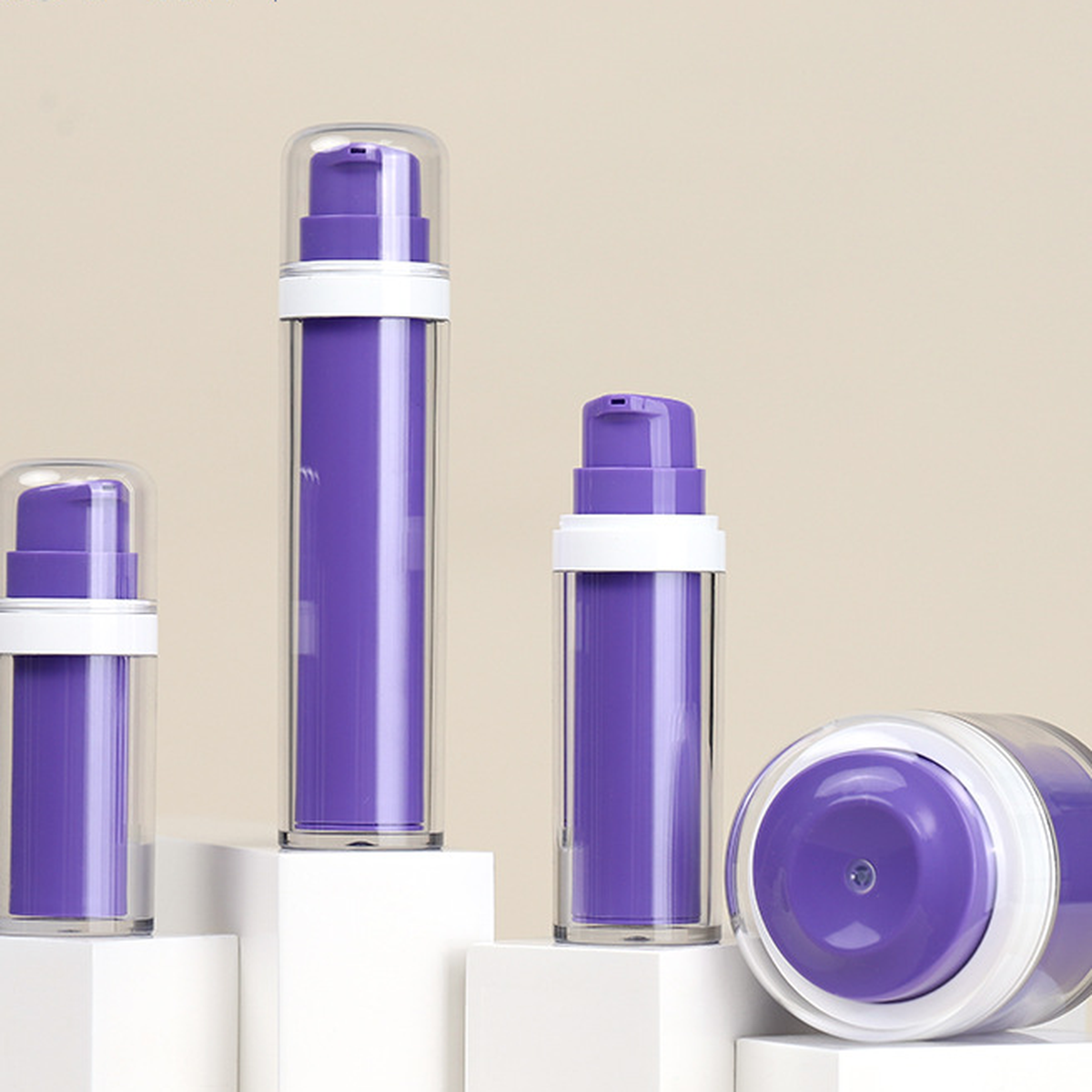 MB-0544 PETG·PP 리필형 에어리스 스킨케어 세트 용기 15ml / 30ml / 50ml / 80ml / 100ml / 50g