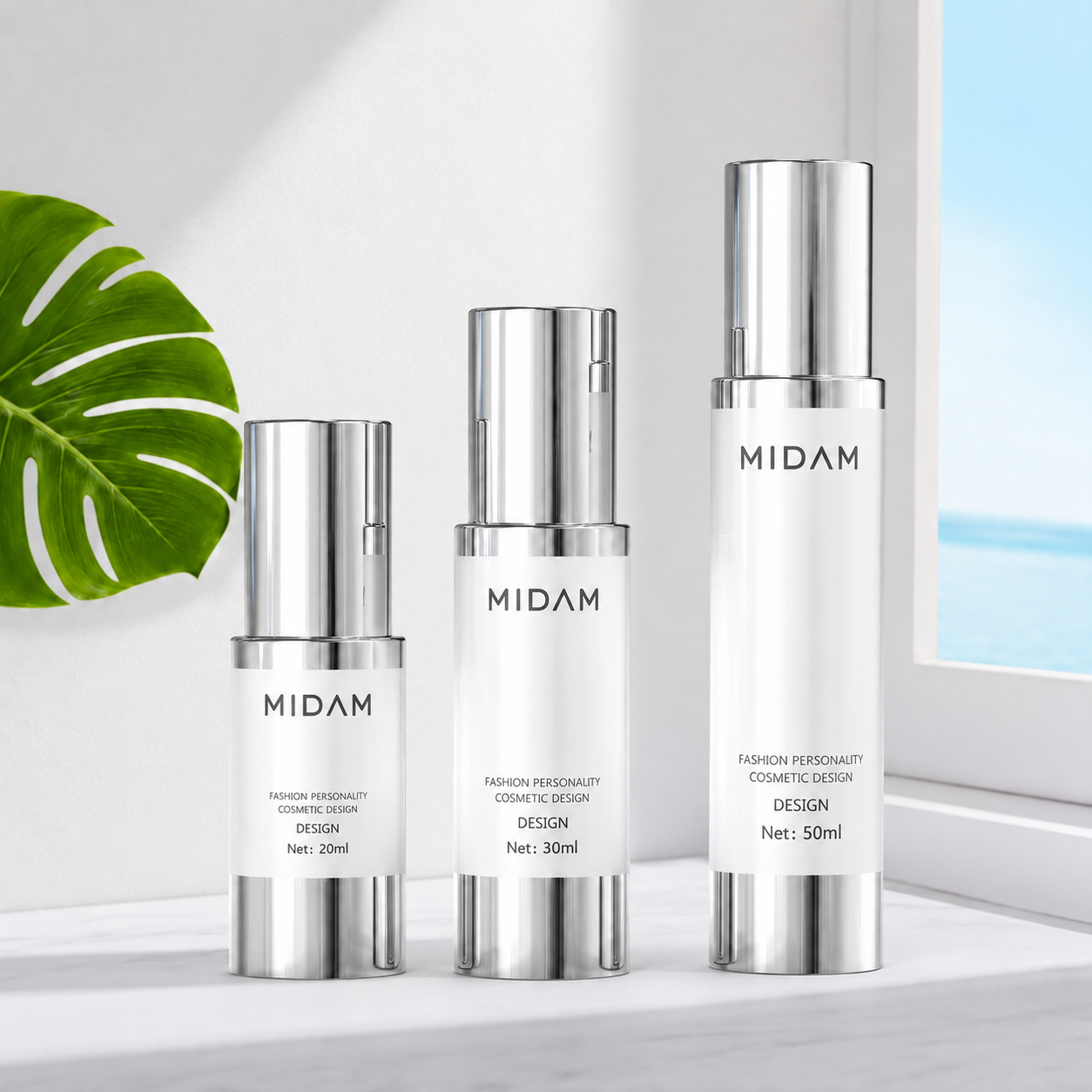 MB-0070 MS,아크릴/PMMA 에센스 앰플 진공병 20ml/30ml/50ml