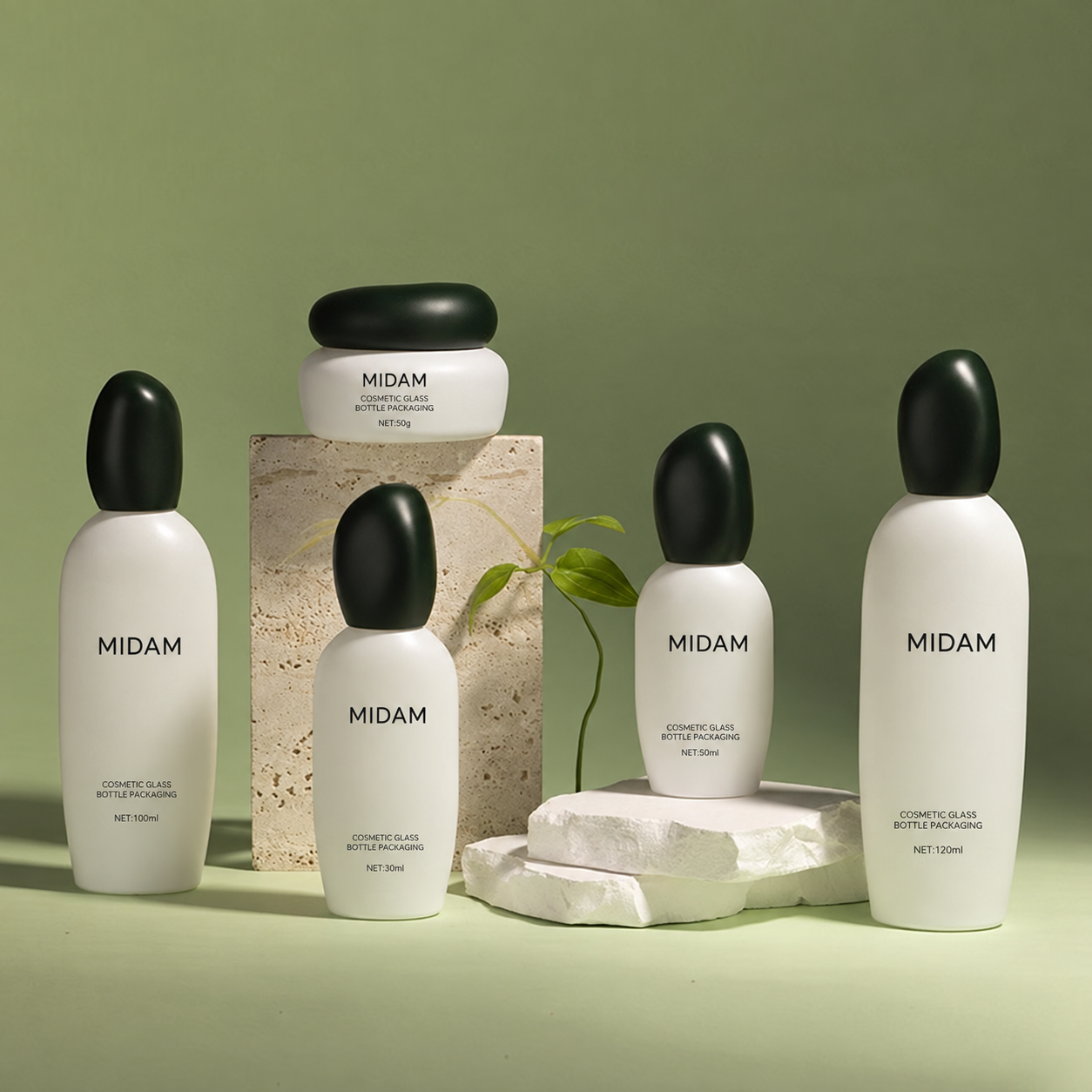 MB-0102 크림 에센스 앰플 미스트 유리병 세트 30g/50g/30ml/50ml/100ml/120ml