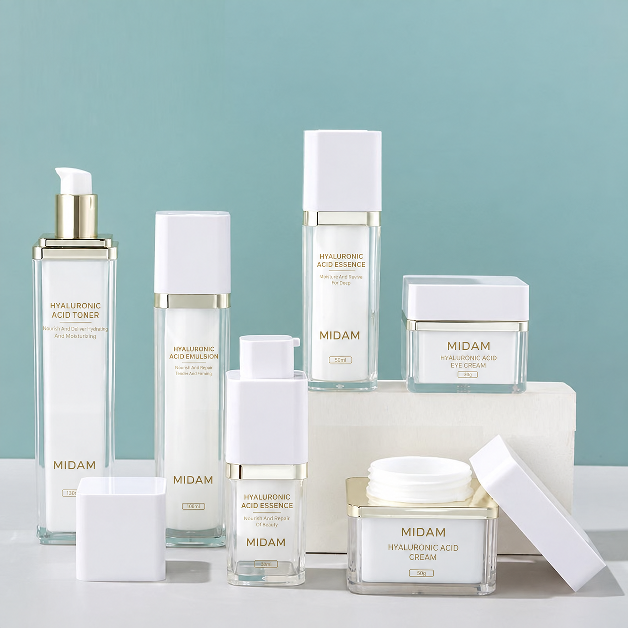 MB-0104 아크릴 이중 크림 에센스 진공 앰플병 세트 30g/50g/15ml/30ml/50ml/100ml