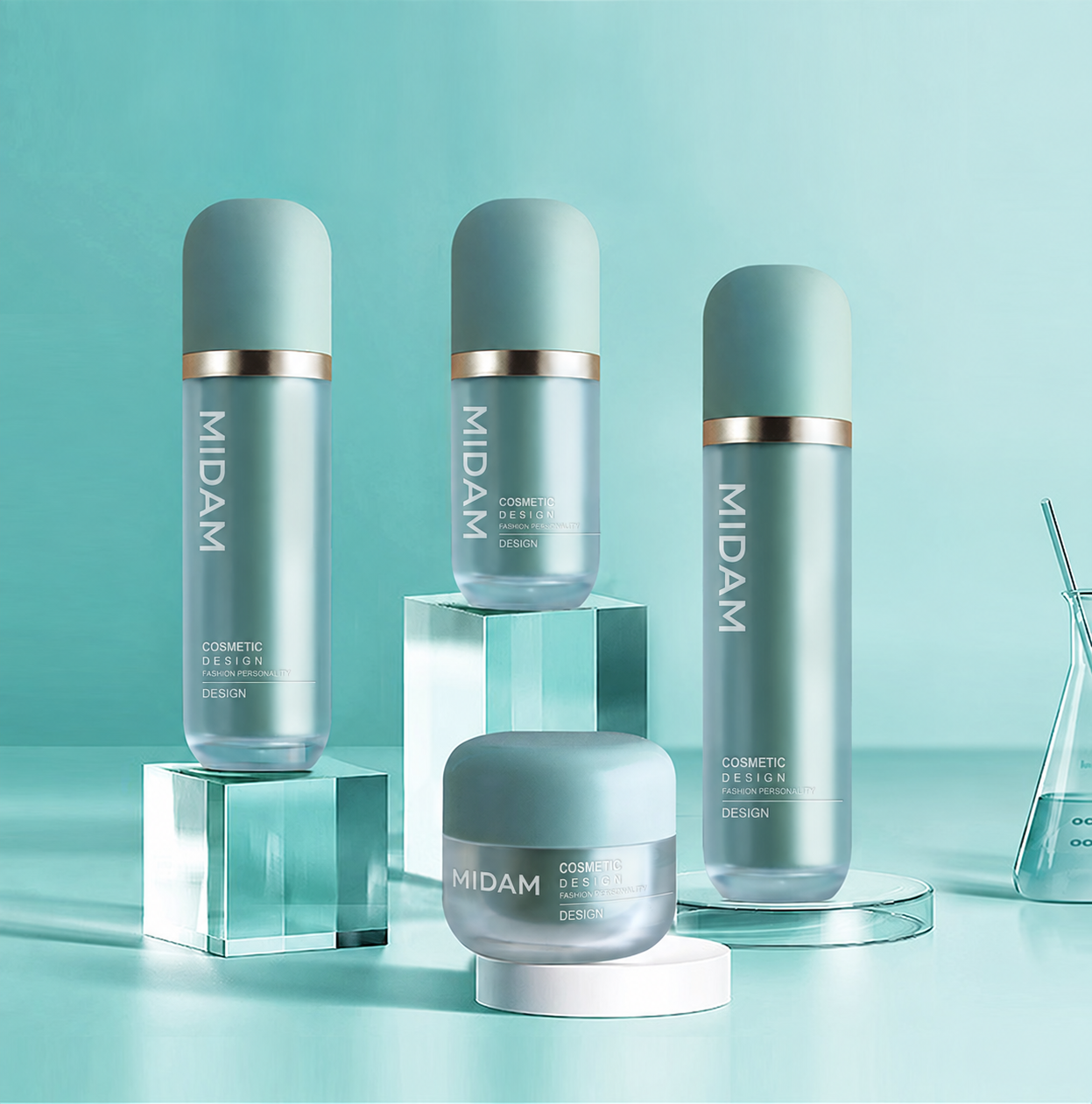 MB-0116 ABS/MS/PP/PE 크림 에센스 앰병 세트 50g/45ml/80ml/100ml