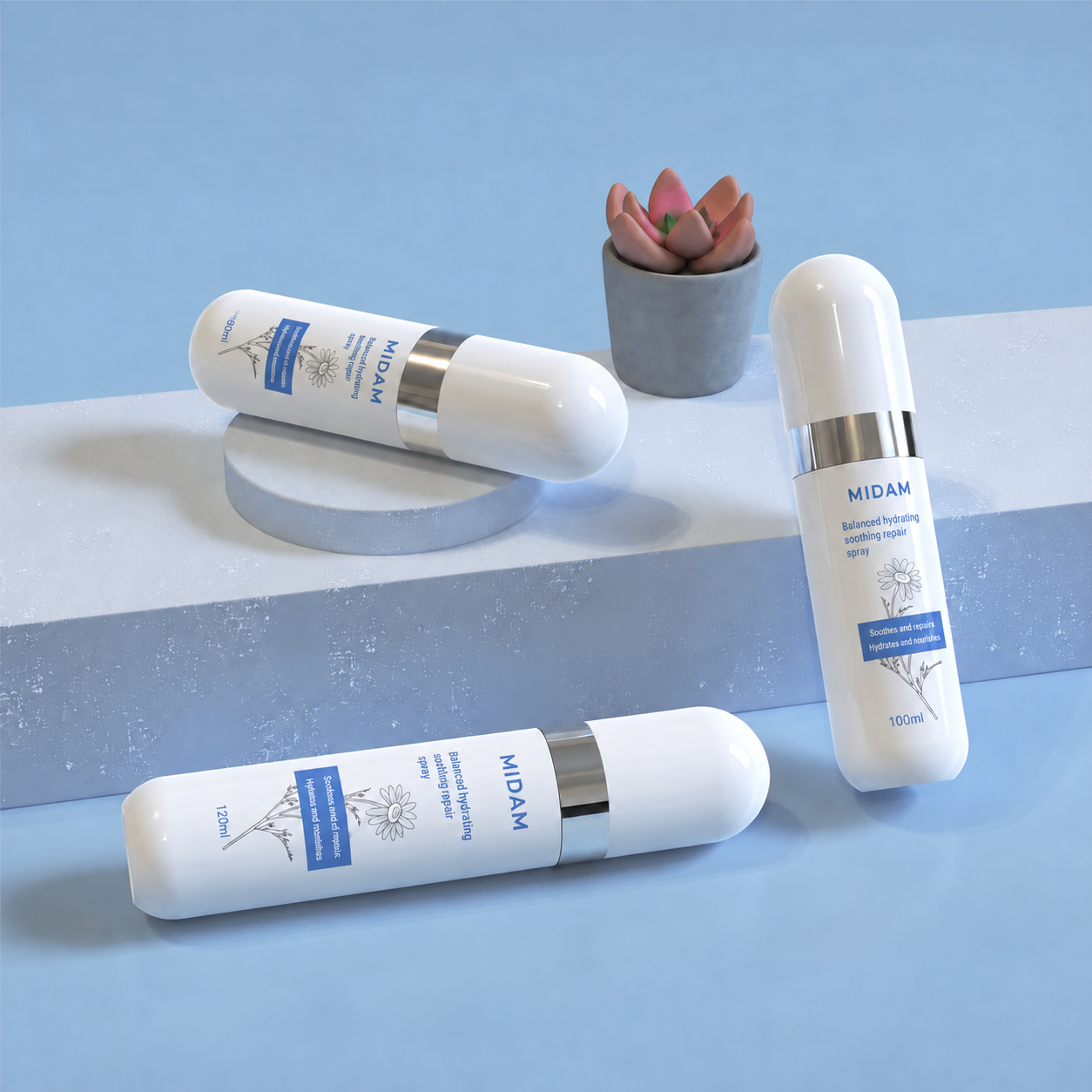 MB-0127 PETG 에센스 앰플 미스트병 미세 안개 분사 80ml/100ml/120ml