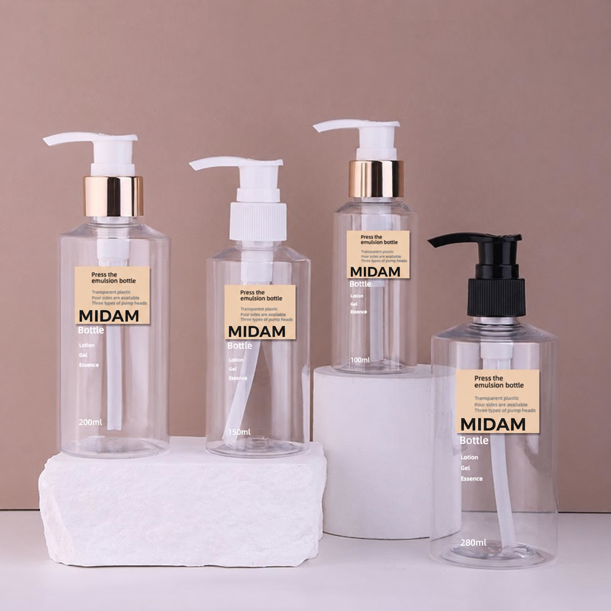 MB-0166 PETG 에센스 바디워시 샴푸병 100ml/150ml/200ml/280ml