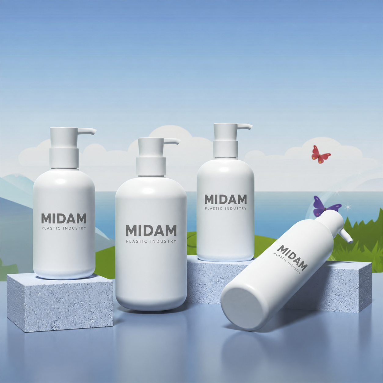 MB-0174 HDPE 샴푸 바디워시병 200ml/260ml/300ml/500ml