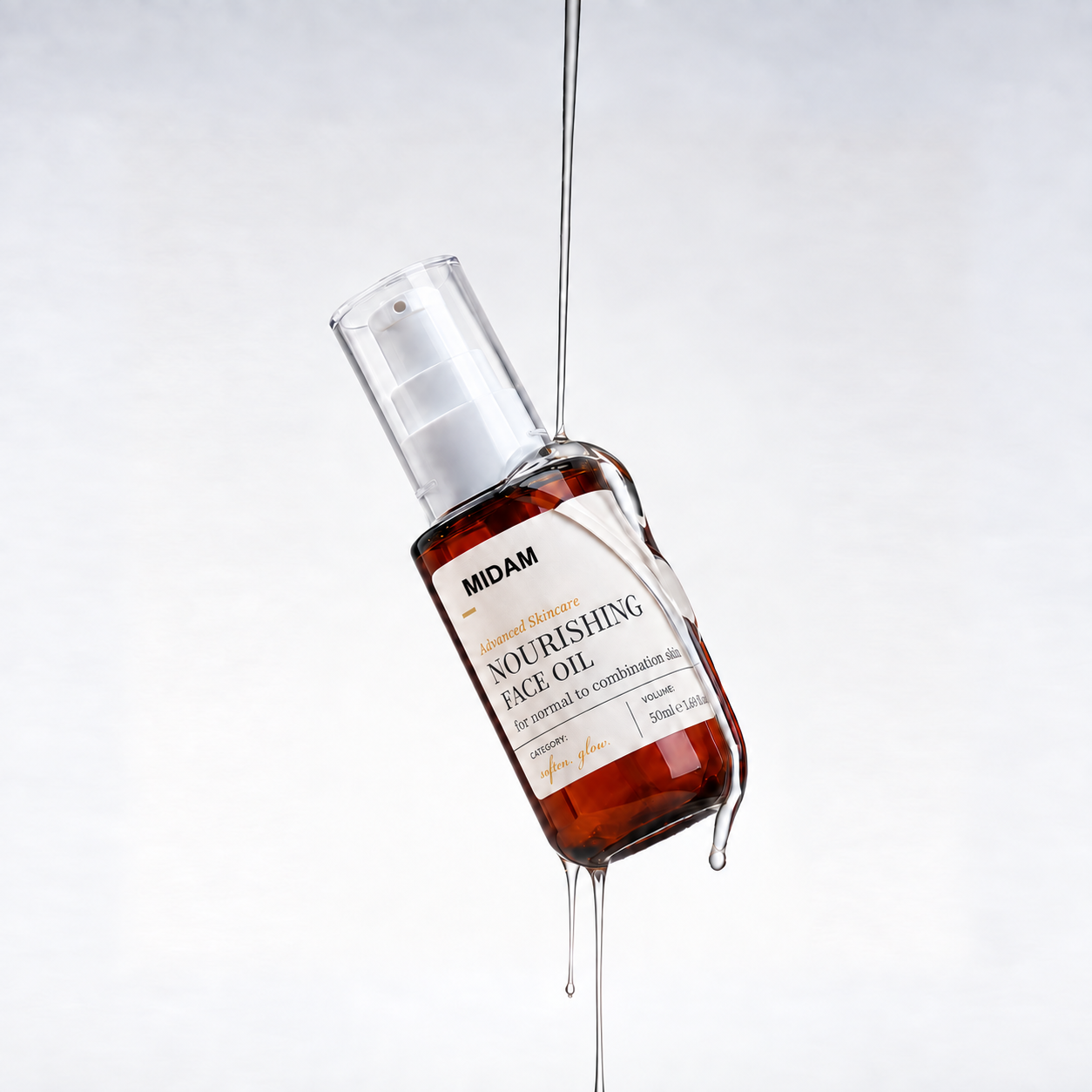 MB-0410 PETG 라운드 오일 펌프 용기 50ml