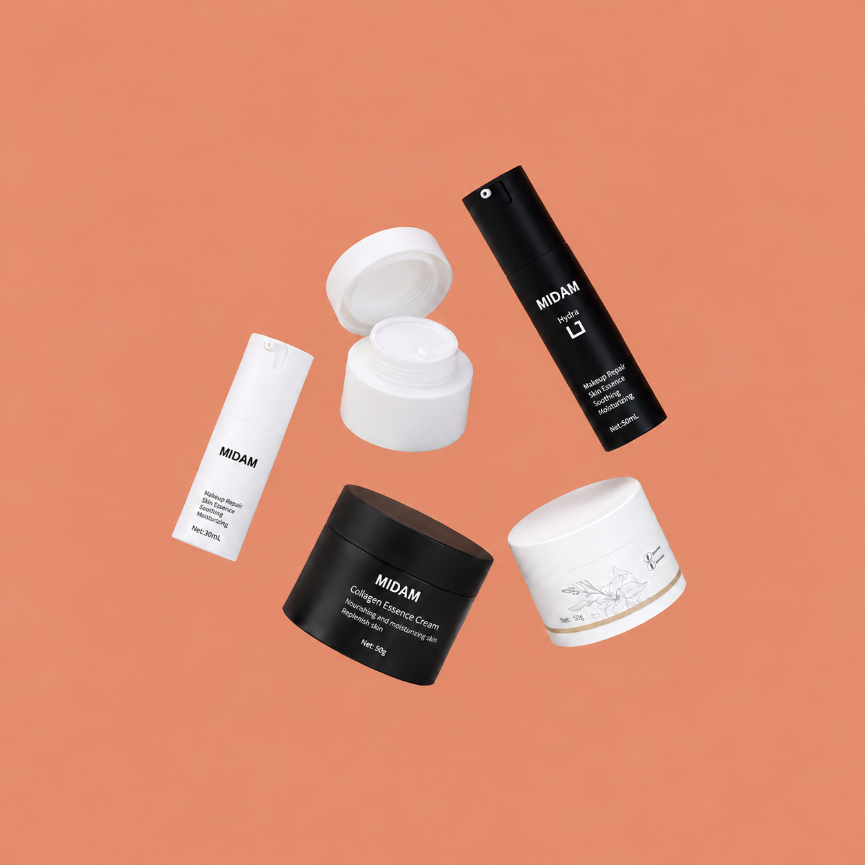 MB-0414 PP 진공 펌프·크림 용기 세트 30ml / 50ml / 30g / 50g / 100g