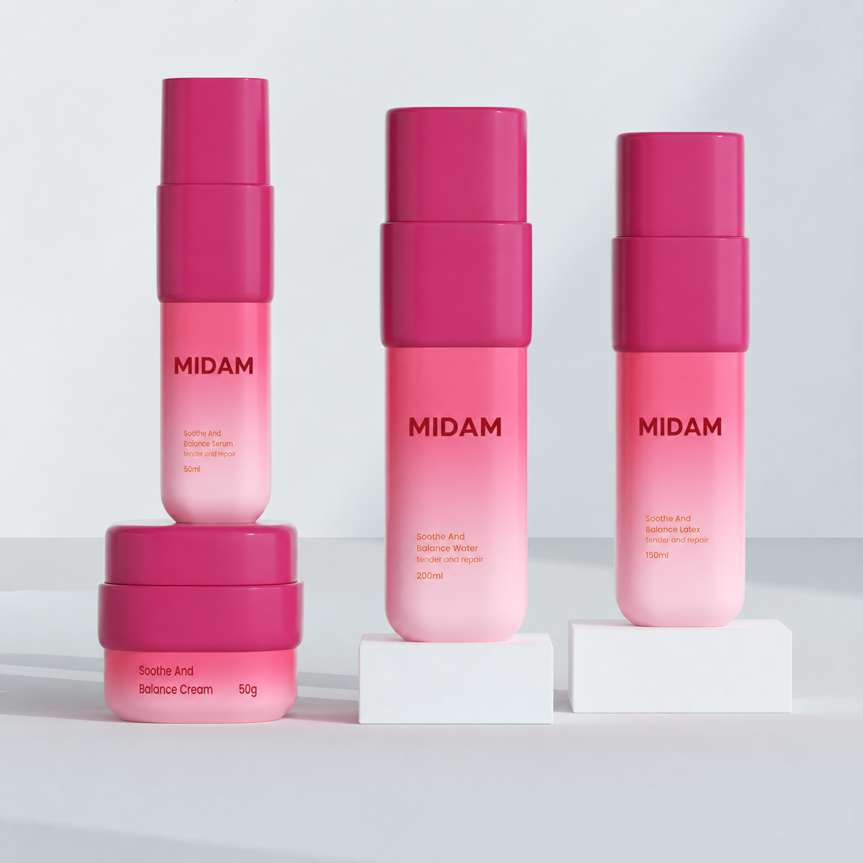 MB-0599 PETG 스킨케어 세트 용기 50g/60ml/120ml/150ml
