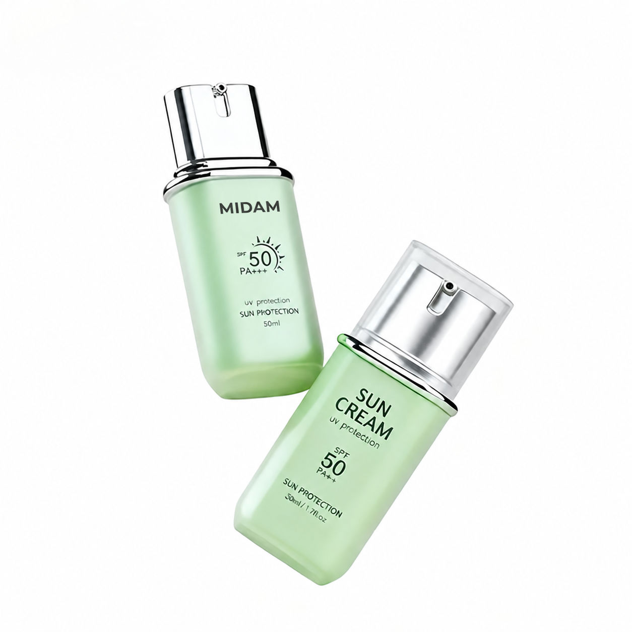 MB-0617 PS 더블월 선크림 진공 펌프 용기 50ml