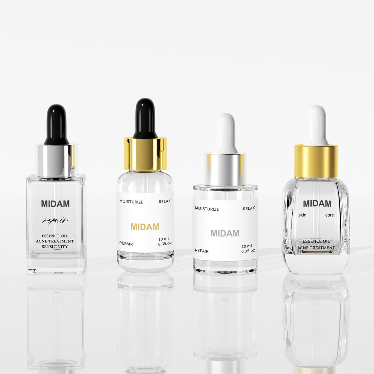MB-0623 두꺼운 바닥 유리 스포이드 용기 10ml