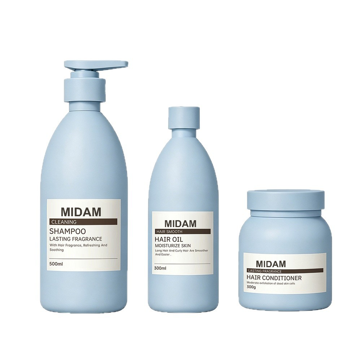 MB-0654 헤어케어 용기 세트 300ml / 500ml / 350g