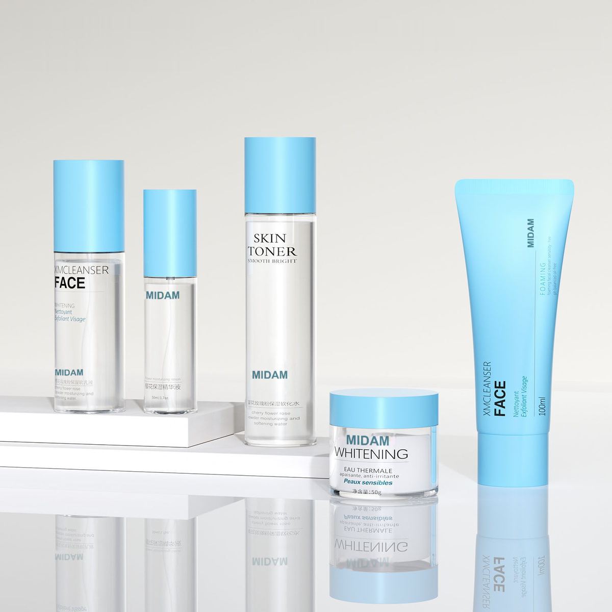 MB-0700 PET 스킨케어 용기 세트 50g/50ml/100ml/150ml