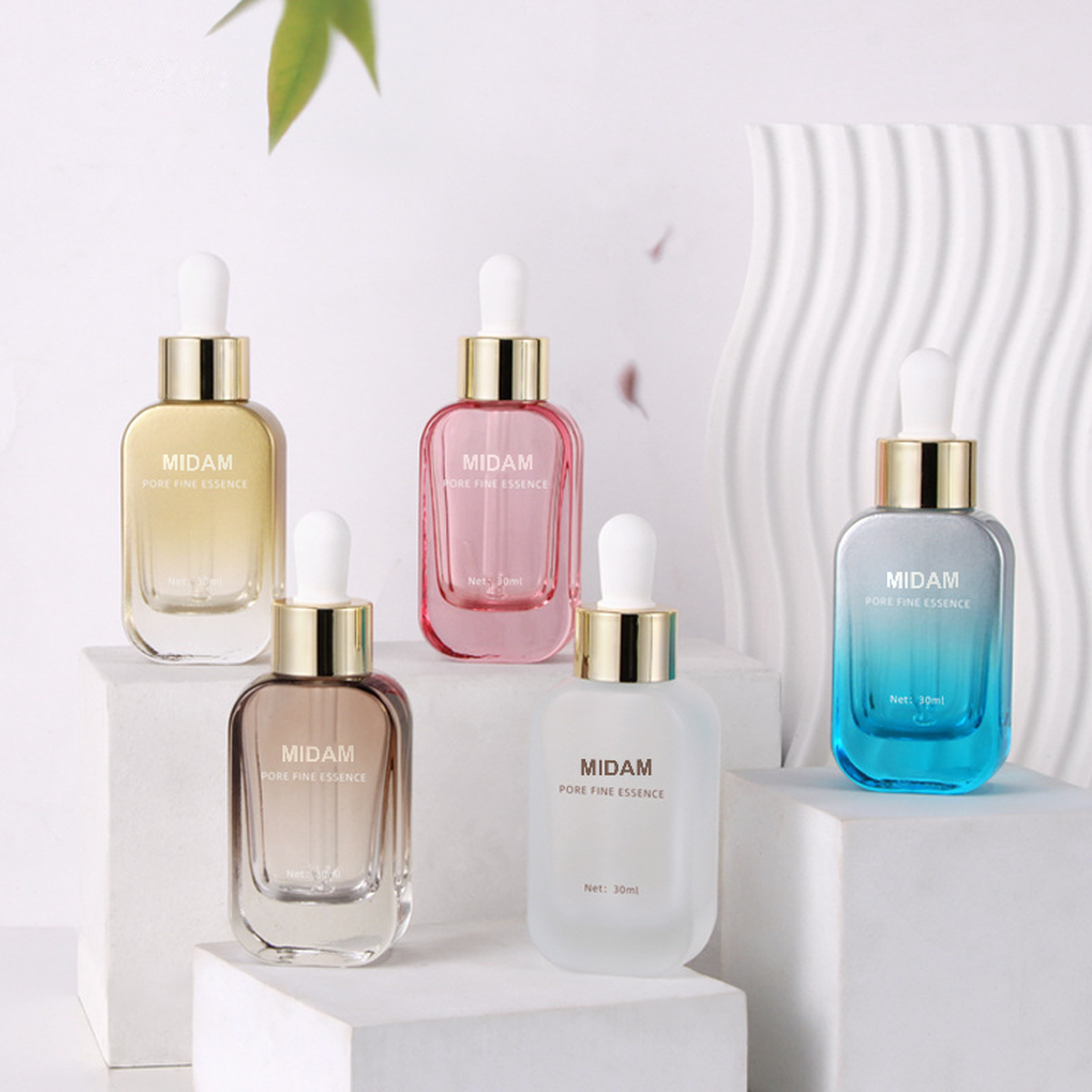 MB-0719 사각 라운드 유리 스포이드 용기 30ml