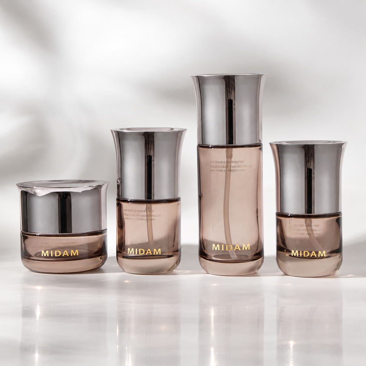MB-0738 실버 캡 스모키 브라운 용기 세트 20ml / 30ml / 50ml / 100ml / 120ml / 150ml / 30g / 50g / 100g