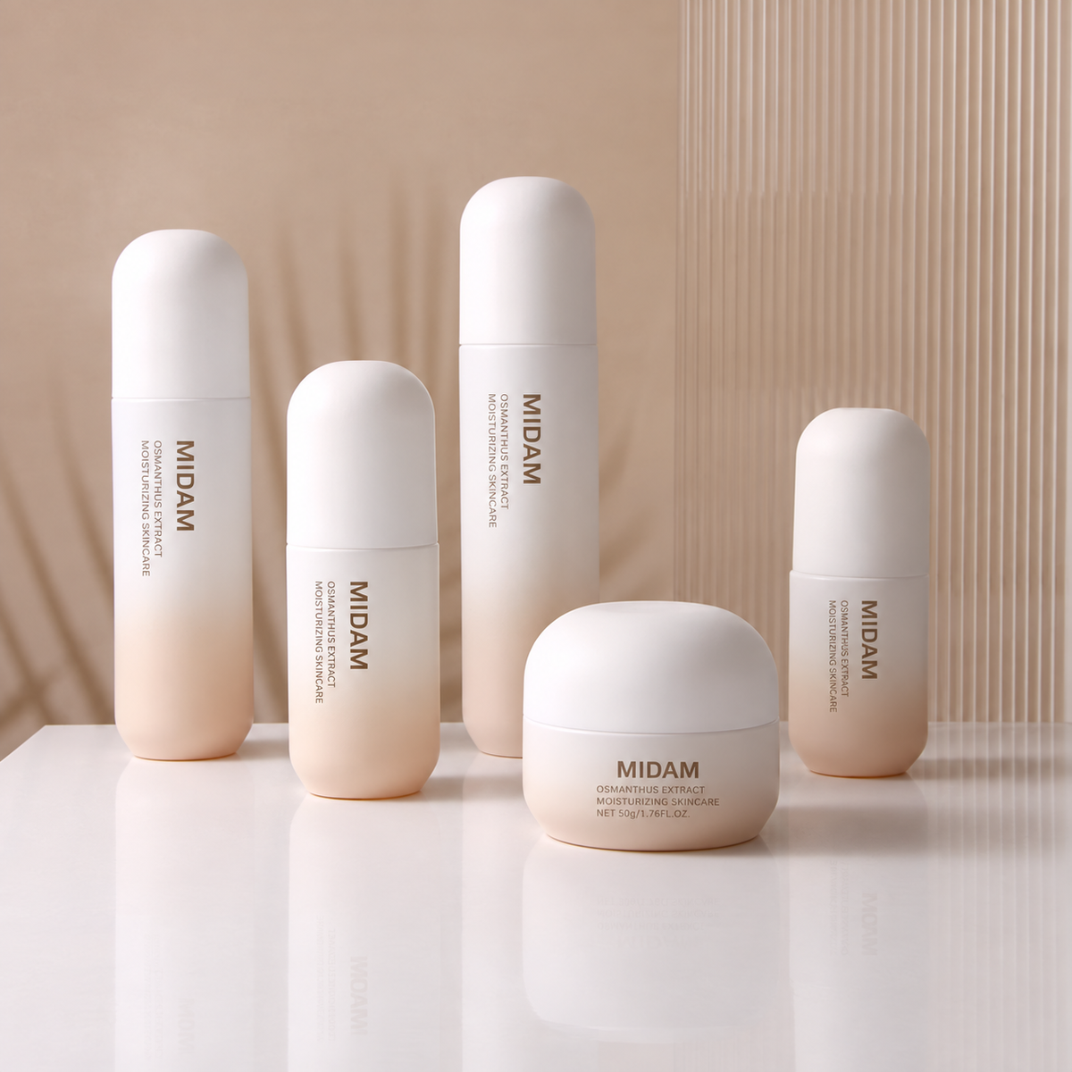 MB-0740 돔 캡 무광 유리 용기 세트 30ml / 40ml / 60ml / 100ml / 120ml / 50g