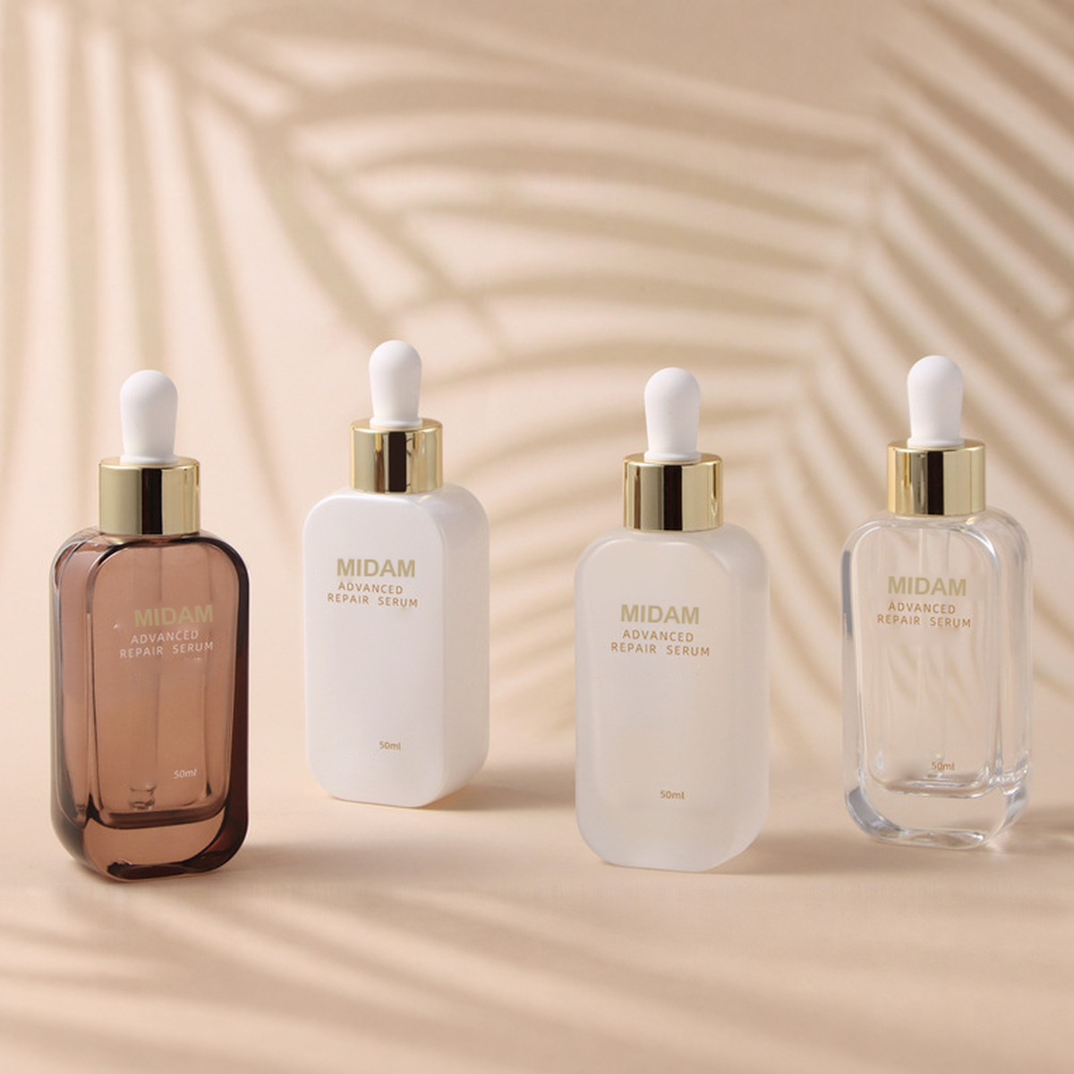 MB-0752 골드 드로퍼 사각 유리 스포이드 용기 50ml