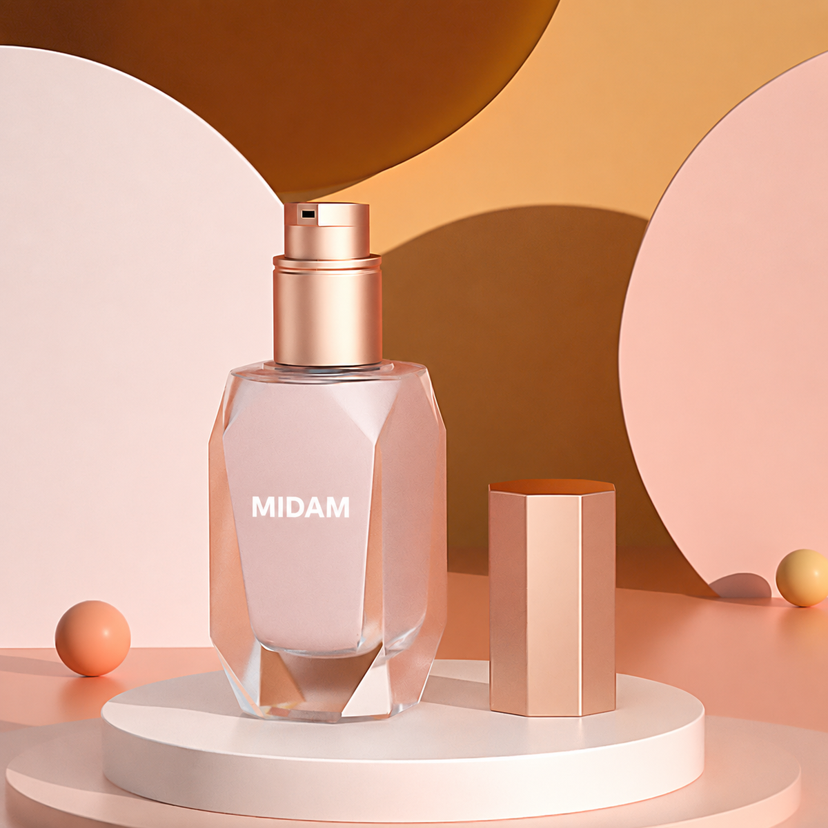 MB-0826 각진 유리 파운데이션 용기 30ml