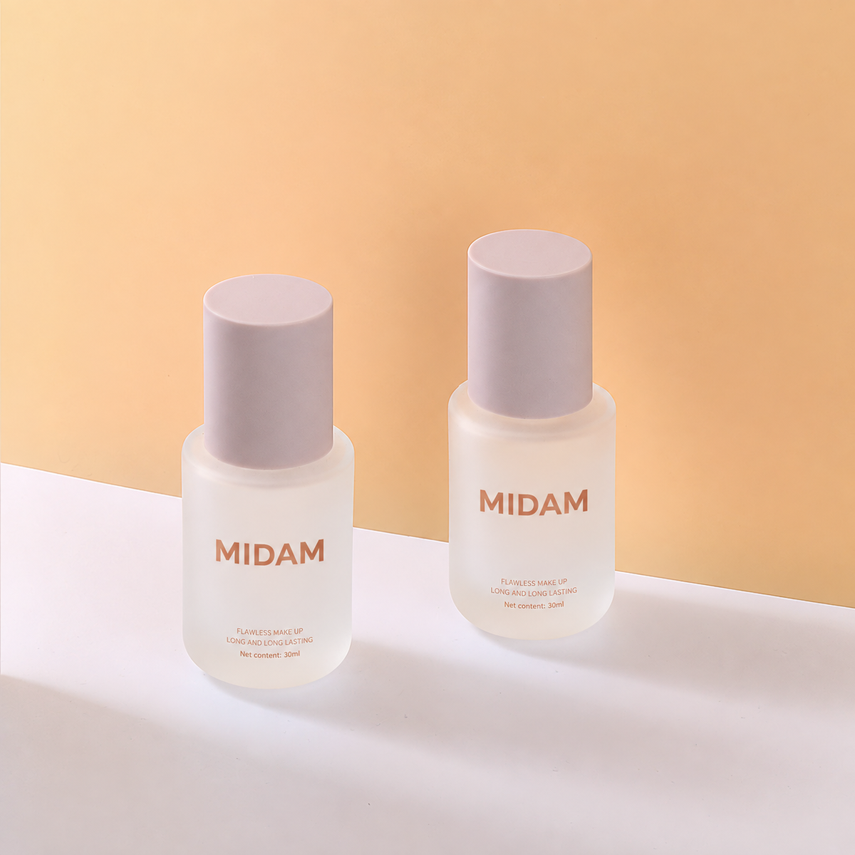 MB-0835 라벤더 캡 라운드 유리 파운데이션 용기 30ml