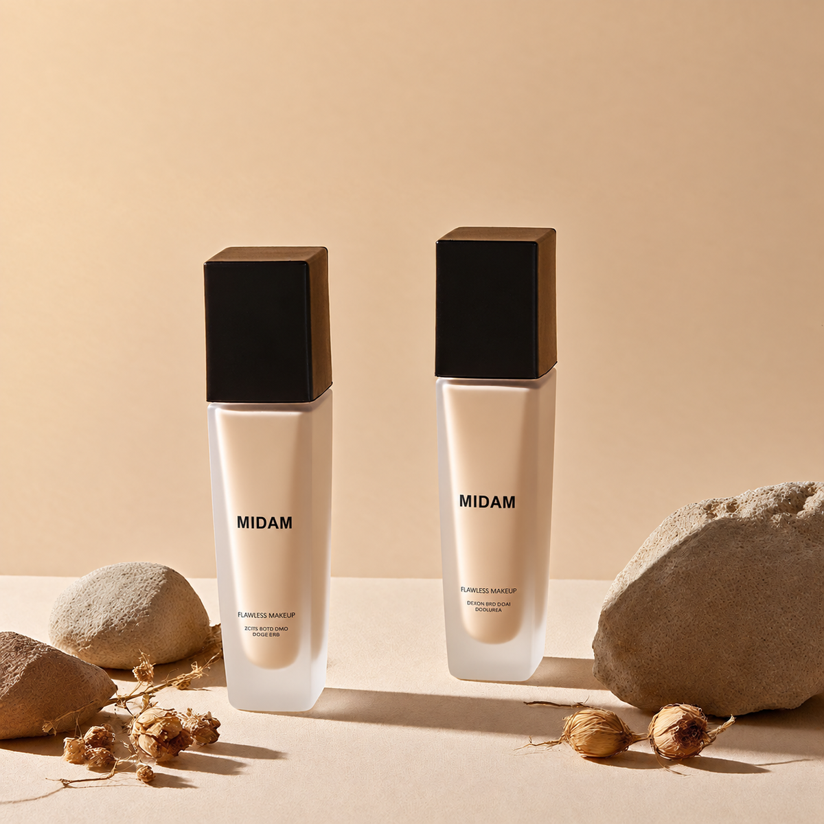 MB-0846 블랙 사각 캡 유리 파운데이션 용기 30ml