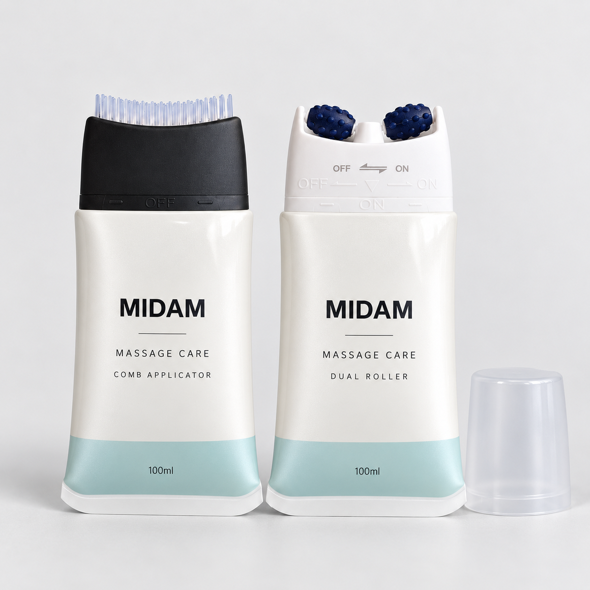 MB-0864 롤러·빗 마사지 헤드 PE 튜브 용기 D50 100ml