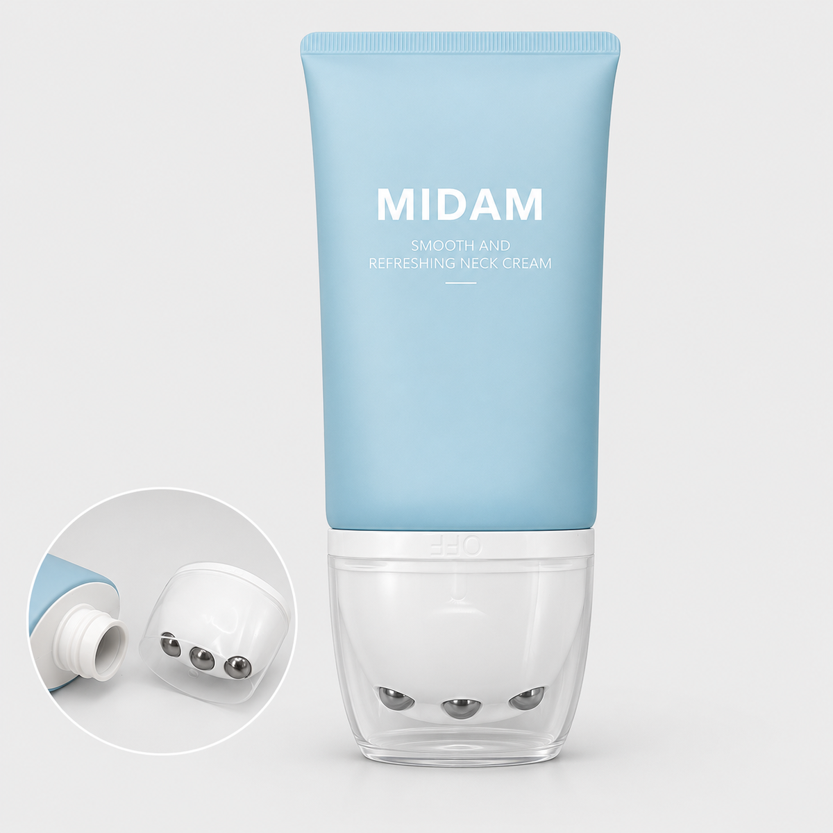 MB-0866 롤러 마사지 헤드 PE 튜브 용기 D50 120ml