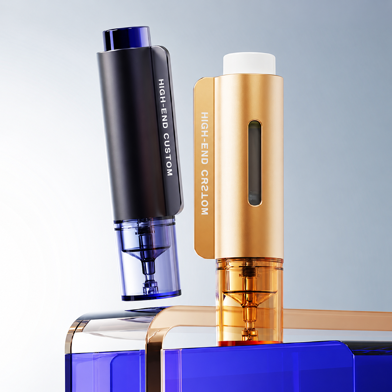 MB-0949 PET 사이드 핑거 그립 윈도우 푸시 용기 10ml