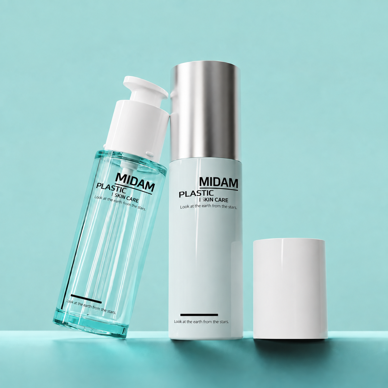 MB-1012 PETG 슬림 직각 숄더 에센스 용기 50ml