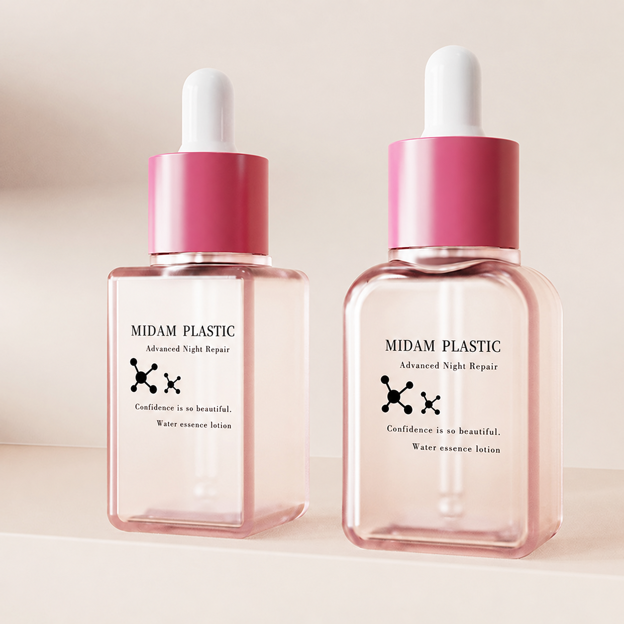 MB-1020 PETG 스퀘어 에센스 스포이드 용기 30ml