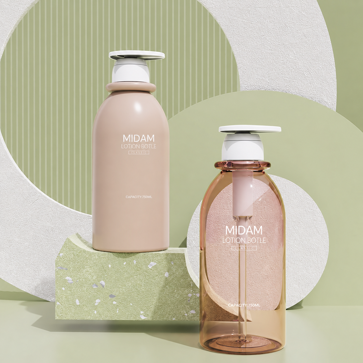 MB-1023 PET 링 숄더 샴푸 바디워시 펌프 용기 500ml