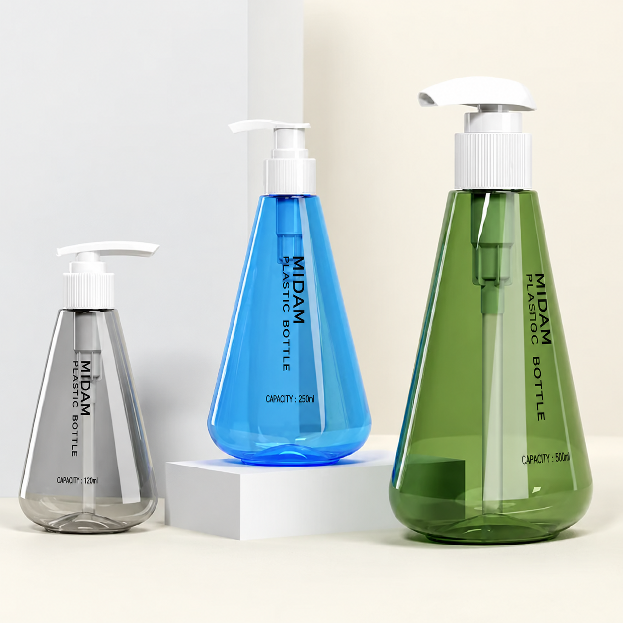 MB-1040 PET 물방울형 로션 펌프 용기 120/250/500ml