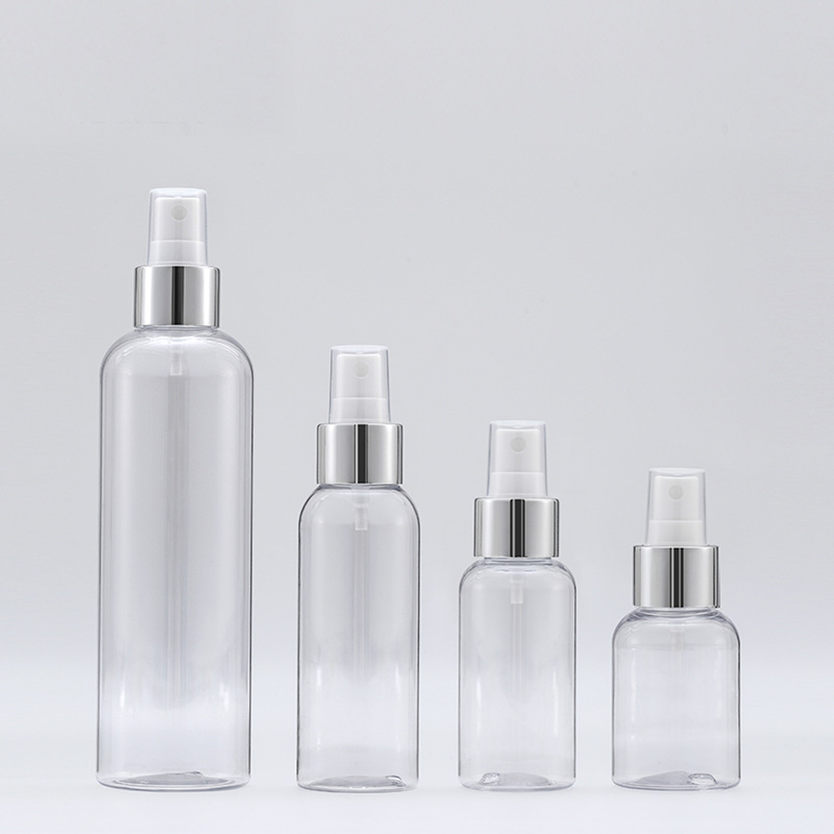 MB-0477 PETG 실버 스프레이 미스트 용기 50ml/75ml/100ml/250ml