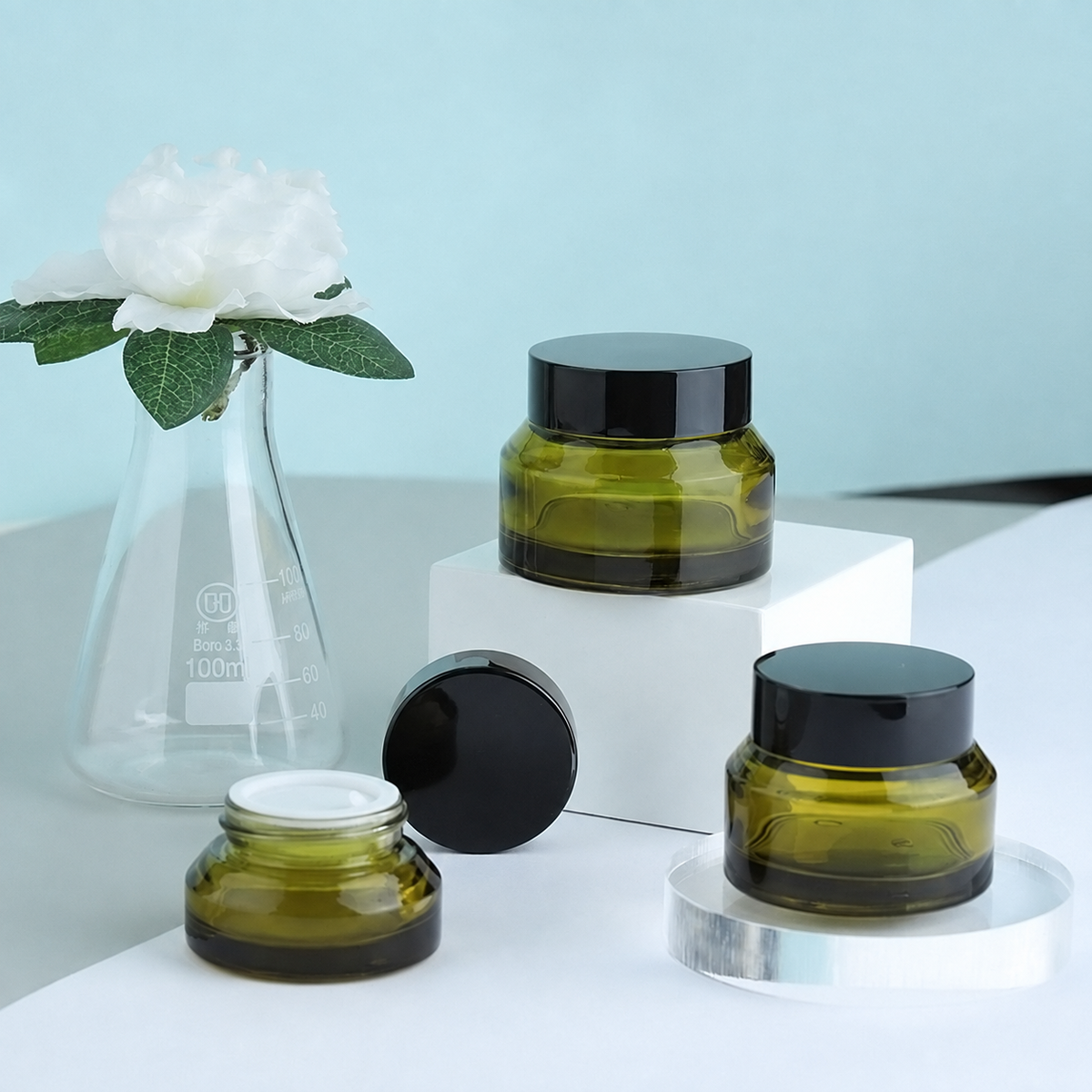 MB-0260 유리 크림 용기 15g/30g/50g