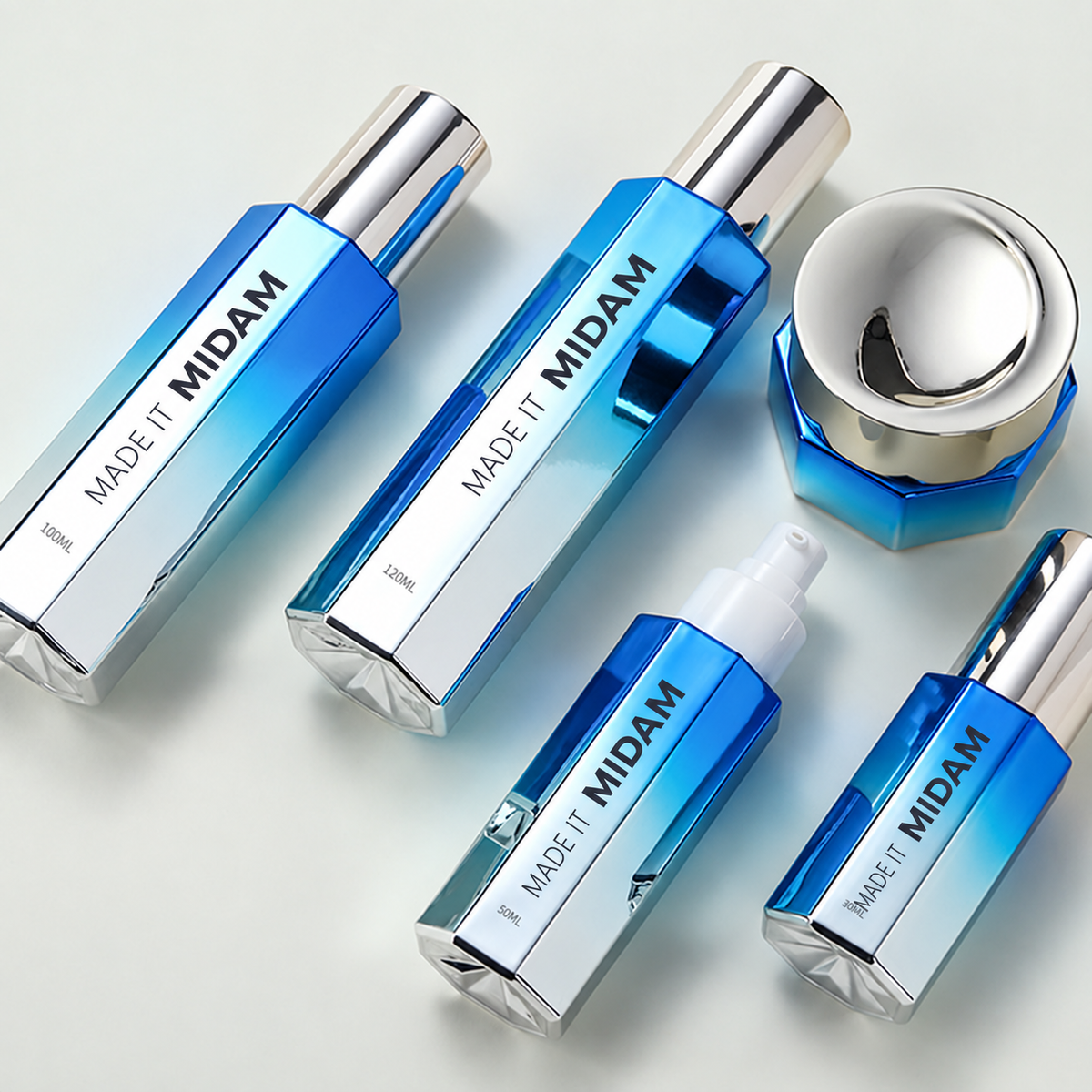 MB-0517 유리 그라데이션 스킨케어 세트 용기 30ml / 50ml / 100ml / 120ml / 50g