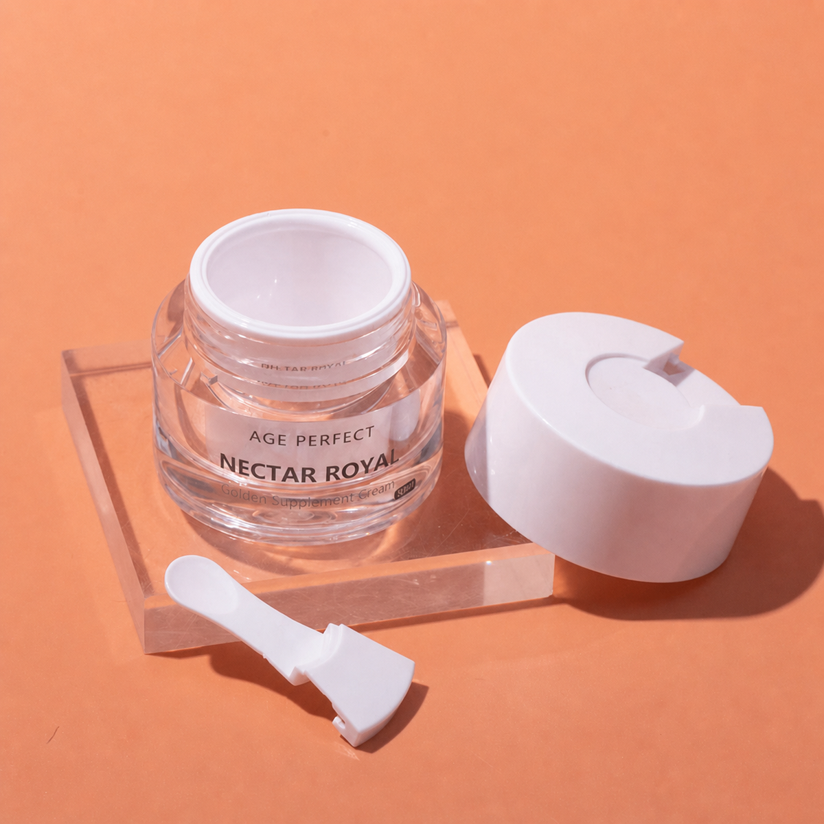 MB-0203 PS 스푼 포함 이중 구조 크림 용기 15g/30g/50g