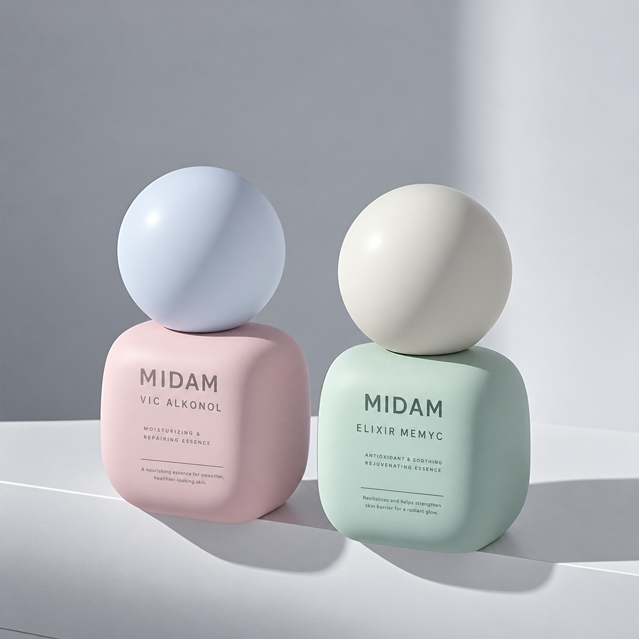 MB-0368 유리 구형캡 에센스 펌프 용기 30ml